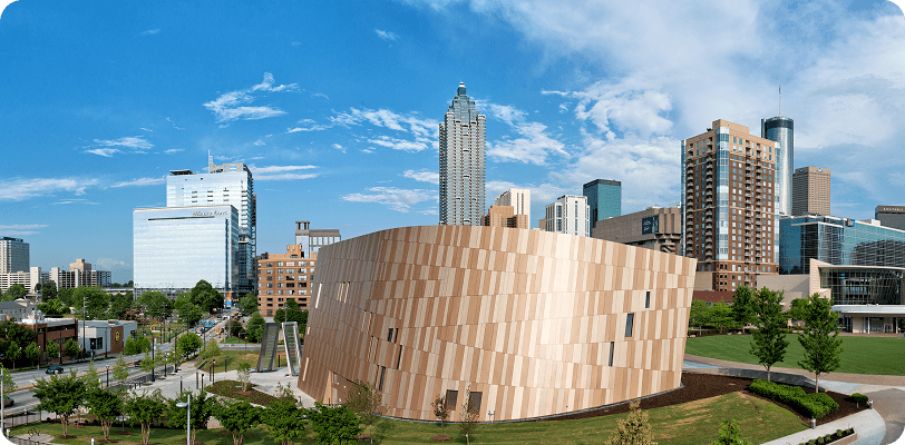 Exterior view of the NCCHR in downtown Atlanta, Georgia