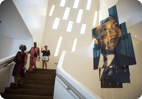 Visitors exploring The National Center for Civil and Human Rights