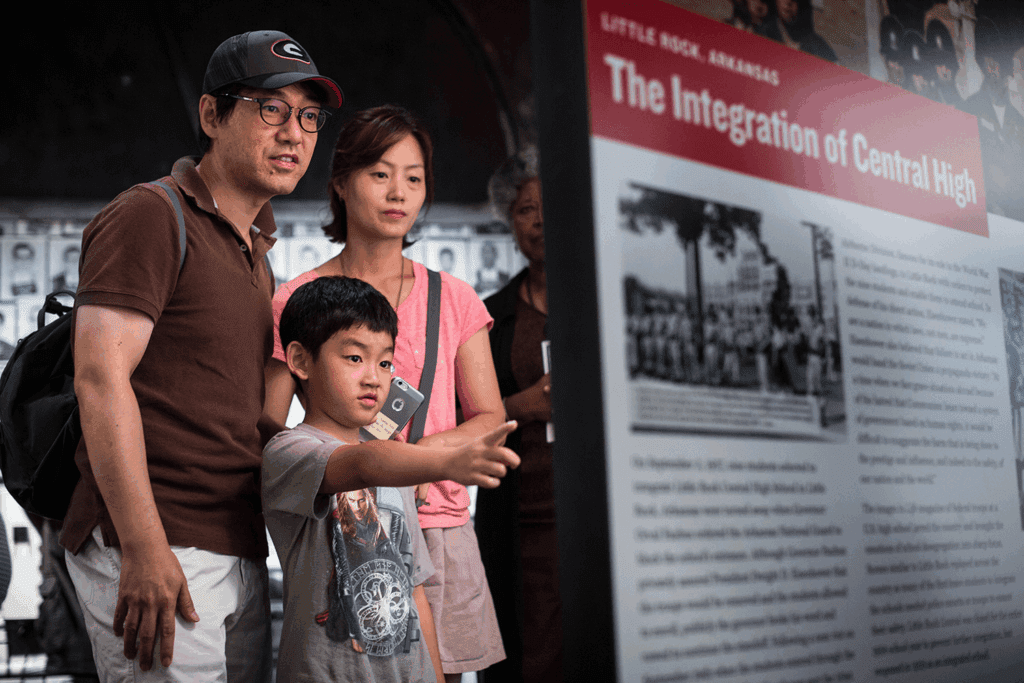 Family viewing exhibit at NCCHR