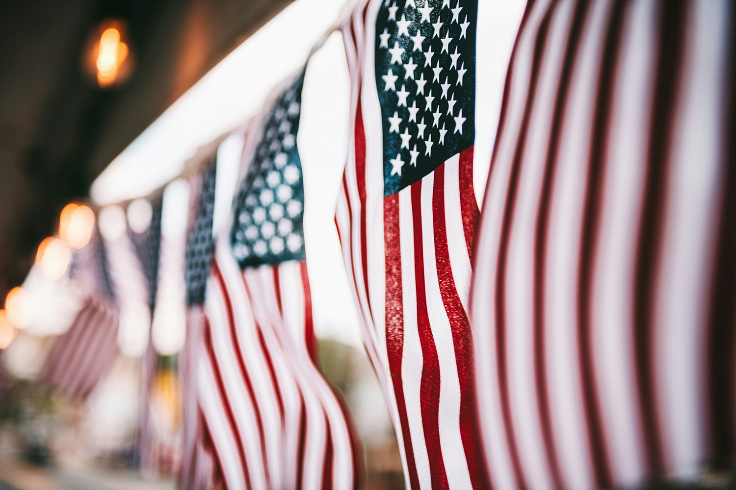 Veterans American Flags