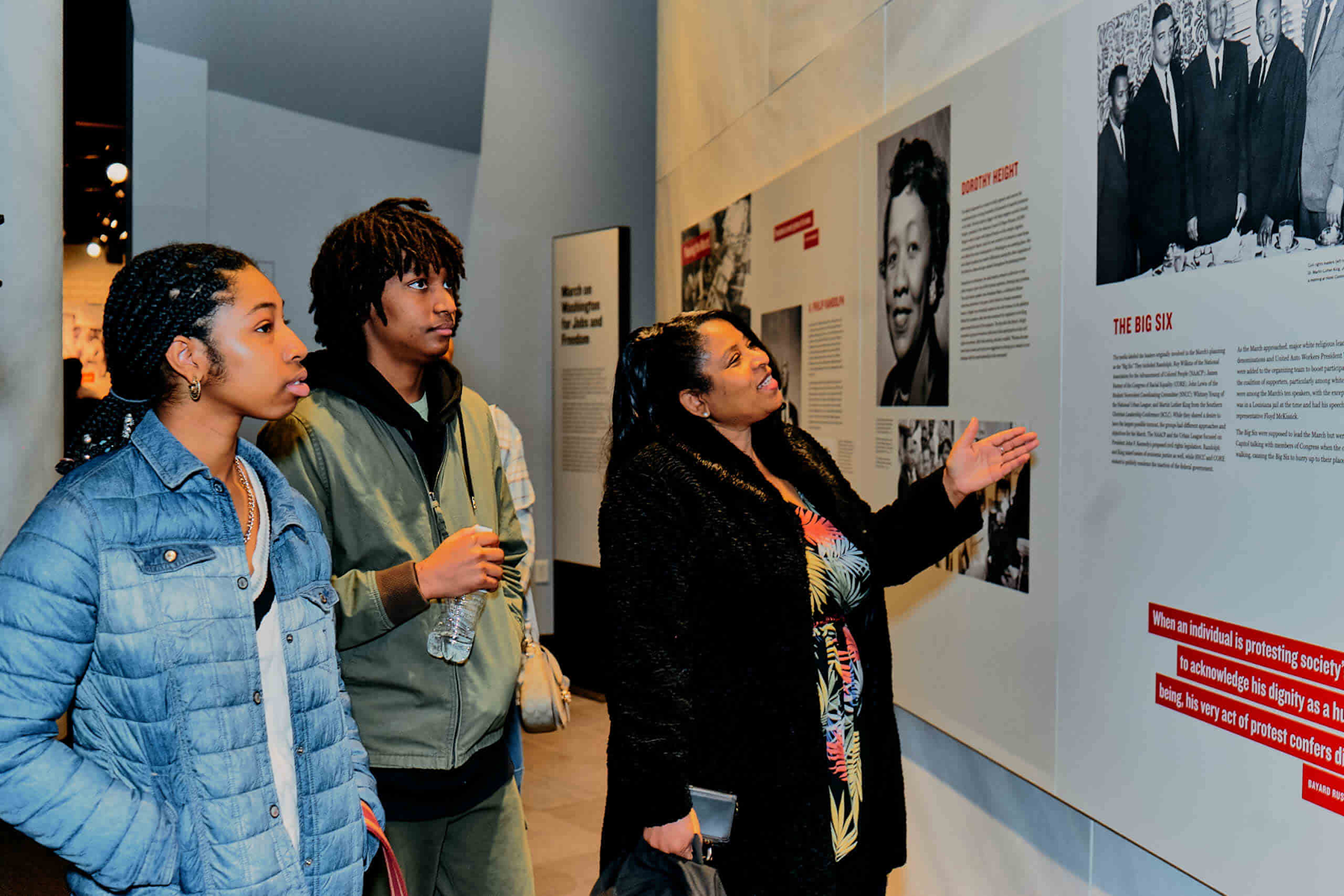 Students exploring exhibit at NCCHR