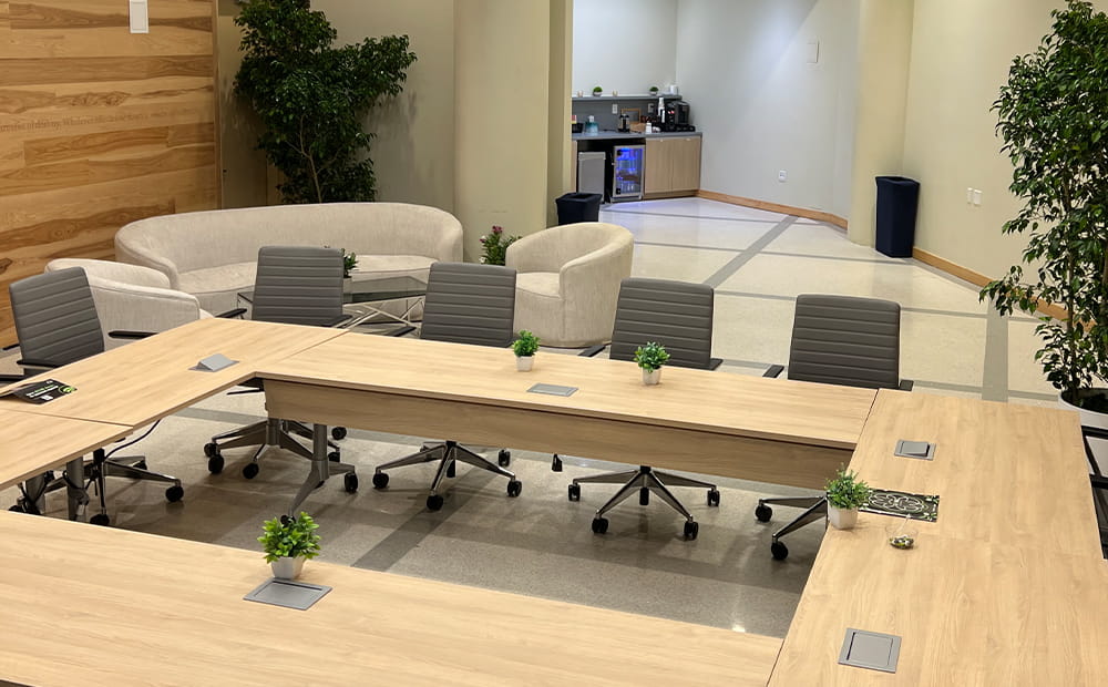 Atlanta Boardroom with catering in back