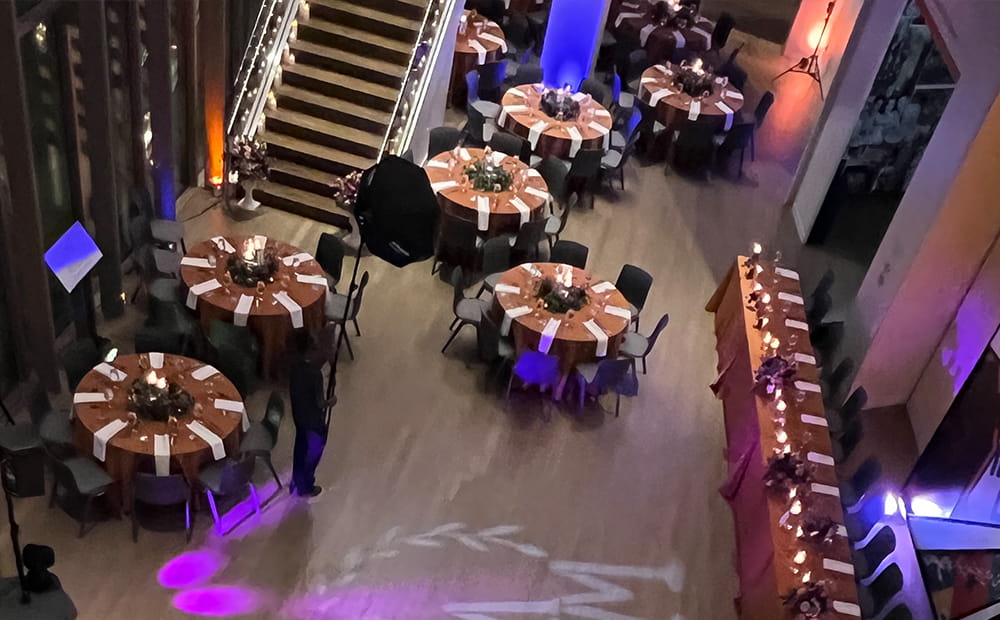 Seated dinner in the Main Lobby