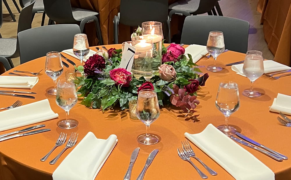 Seated dinner in the Main Lobby