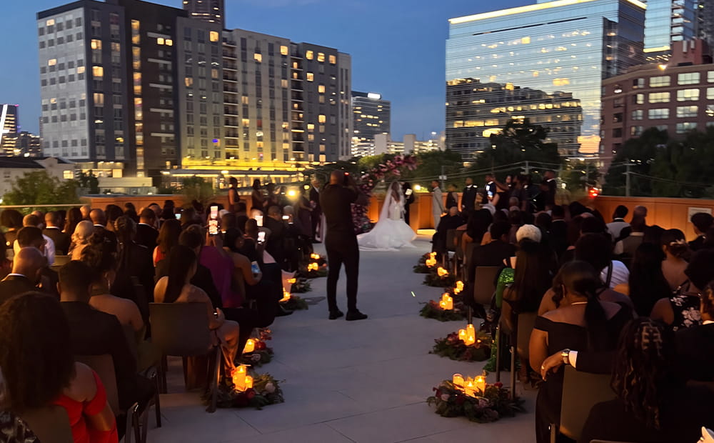 Skyline Terrace at dusk
