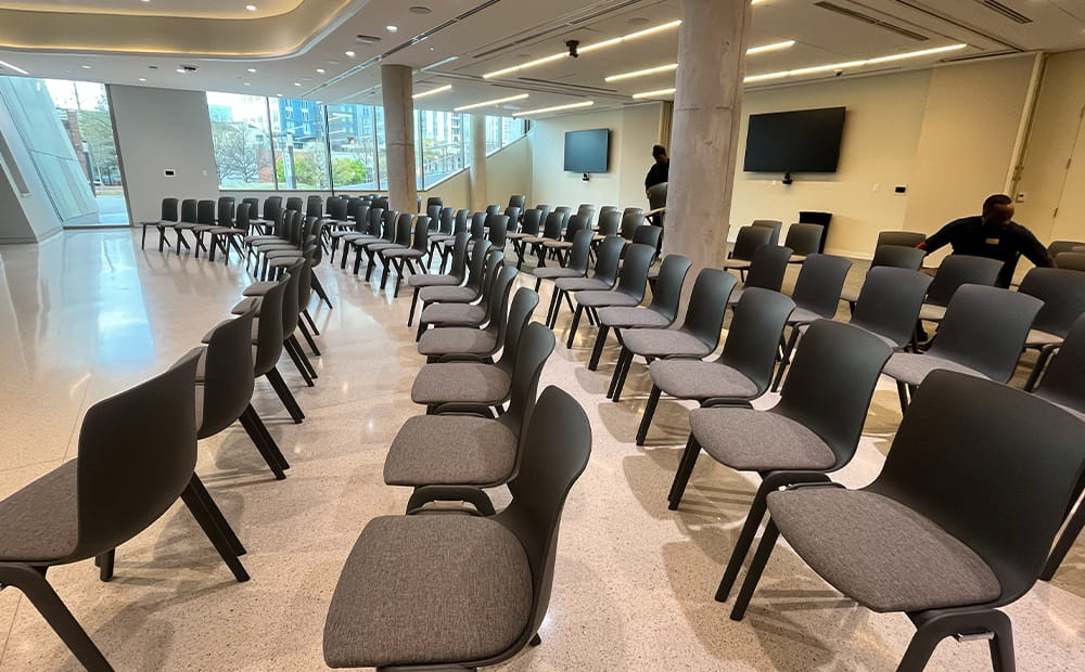 Conference configuration of the Shirley Clarke Franklin Pavilion