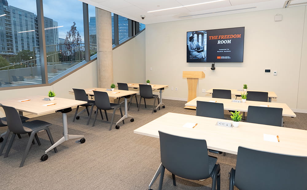 The Freedom Classroom in the Shirley Clarke Franklin Pavilion