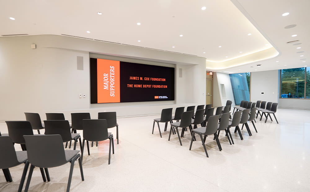 Classroom configuration of the Shirley Clarke Franklin Pavilion