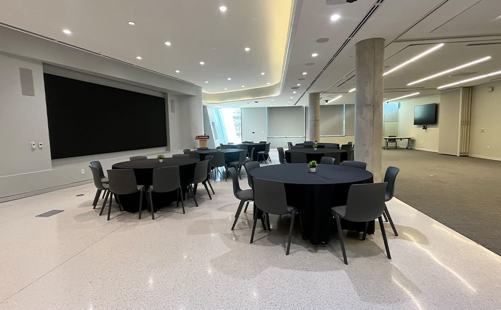 Conference configuration of the Shirley Clarke Franklin Pavilion