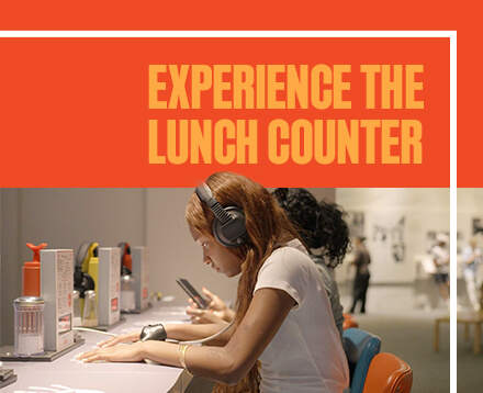 Lunch counter exhibit at NCCHR